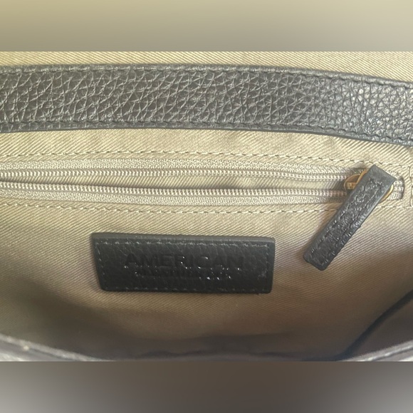 American Leather Co. Black Shoulder Bag 💼🖤 - Picture 4 of 8
